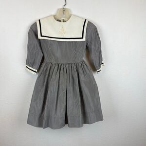 Vintage 60s Barbie Taffeta Black White Check Girls Dress Size 8 1964 Mattel Inc